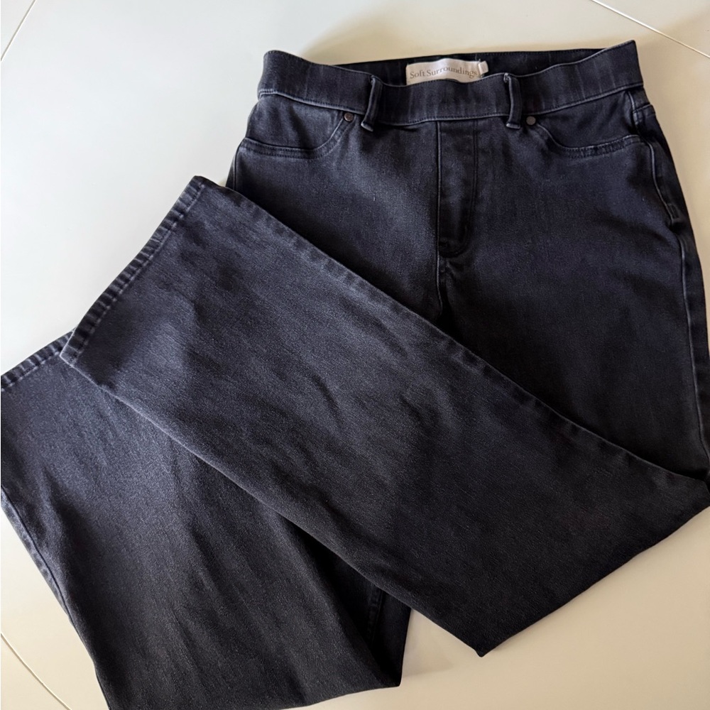Soft Surroundings Faded Black Jeans